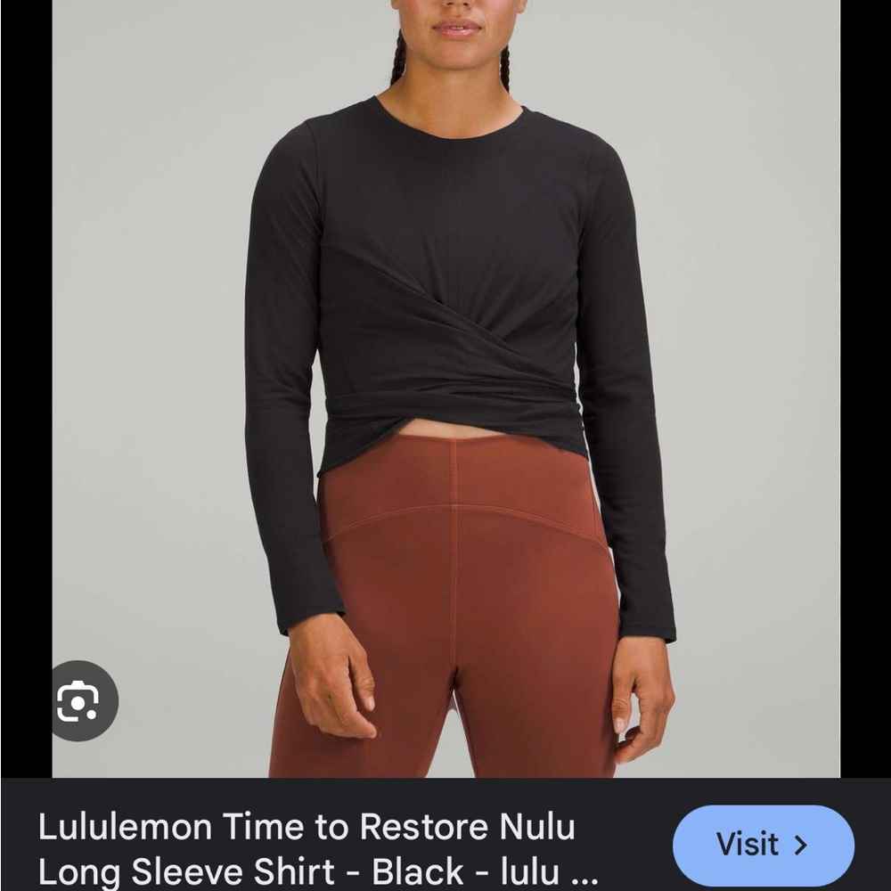 Lululemon time to restore long sleeve nulu nwt size 10